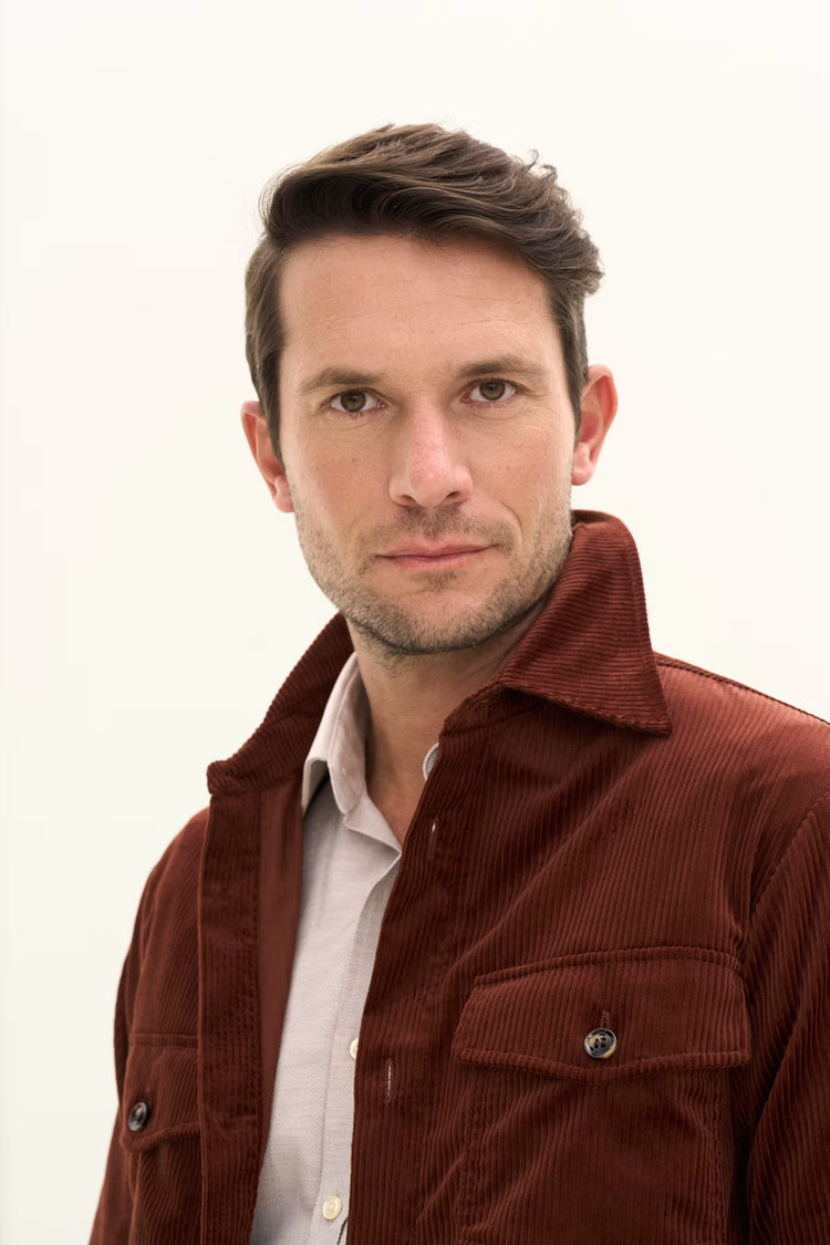 Magnus Shirt Jacket - Orange Rust