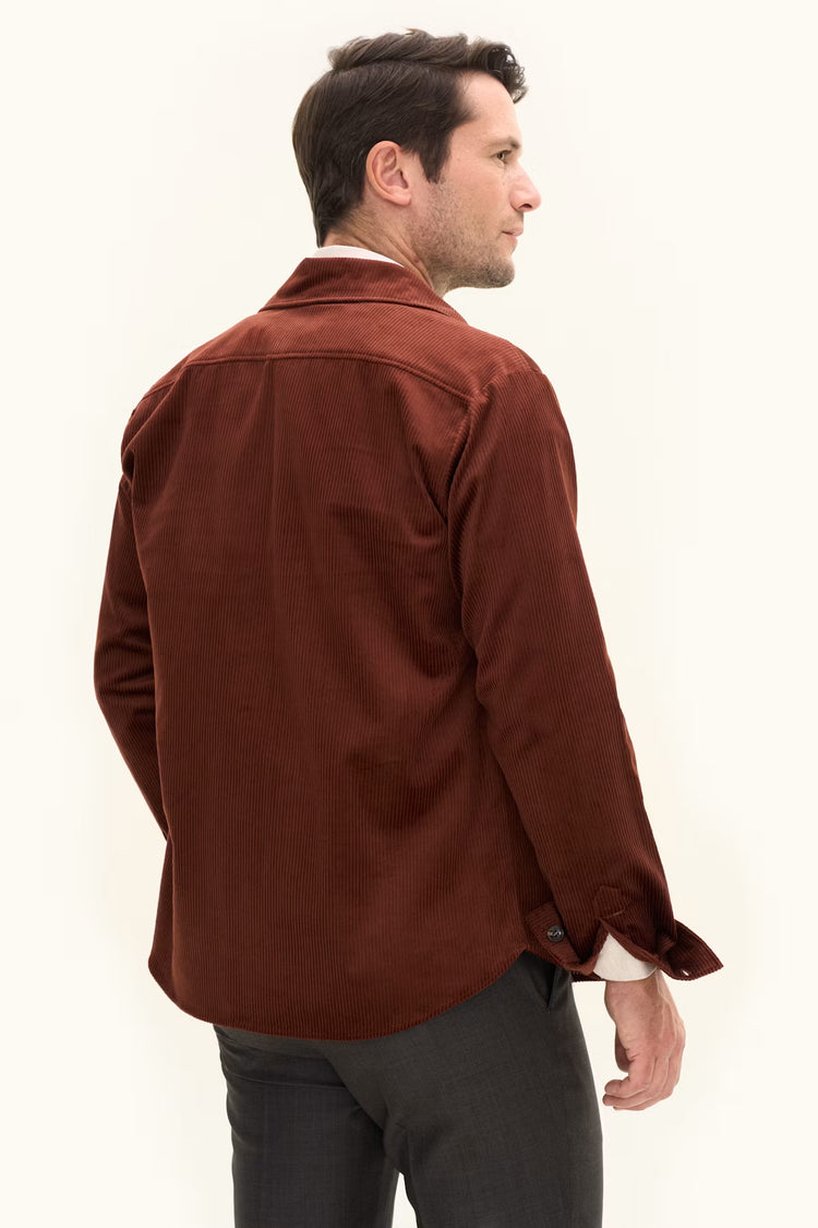 Magnus Shirt Jacket - Orange Rust
