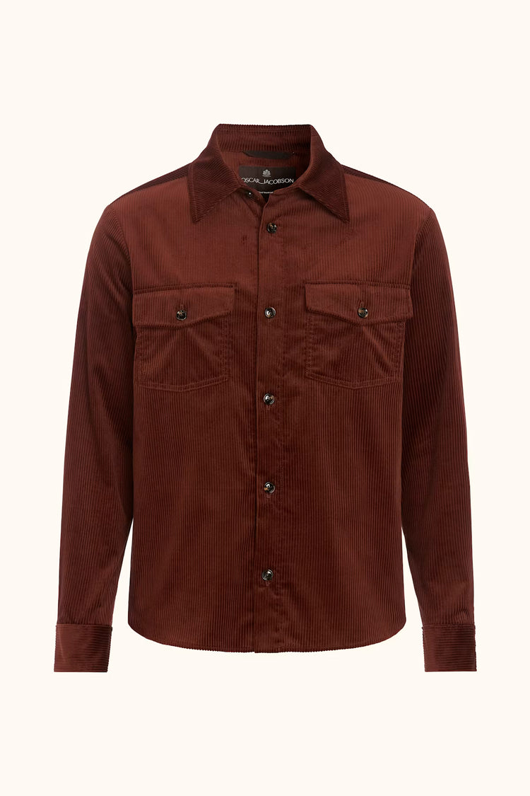 Magnus Shirt Jacket - Orange Rust
