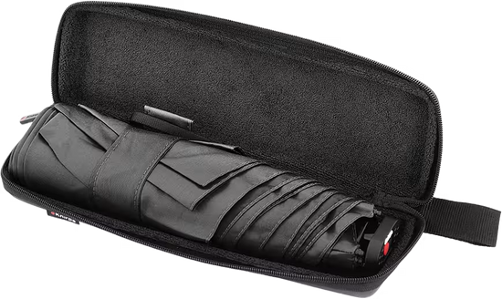 Samsonite svart hopfällbar paraply i skyddsfodral herr