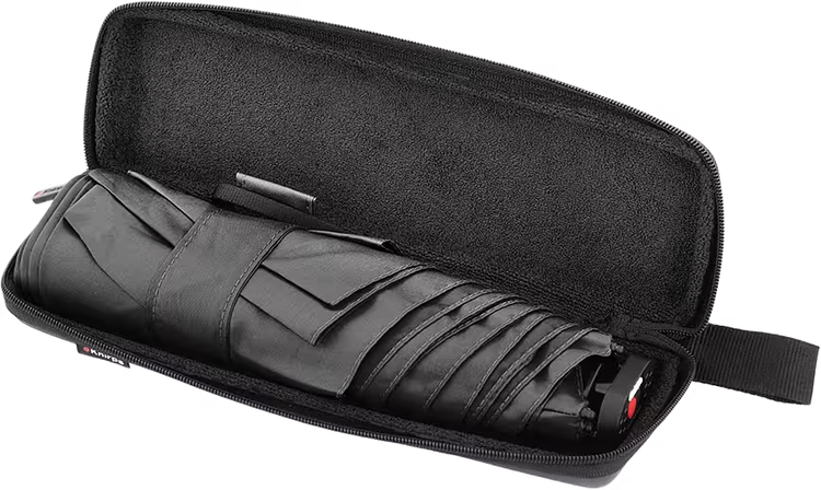 Samsonite svart hopfällbar paraply i skyddsfodral herr