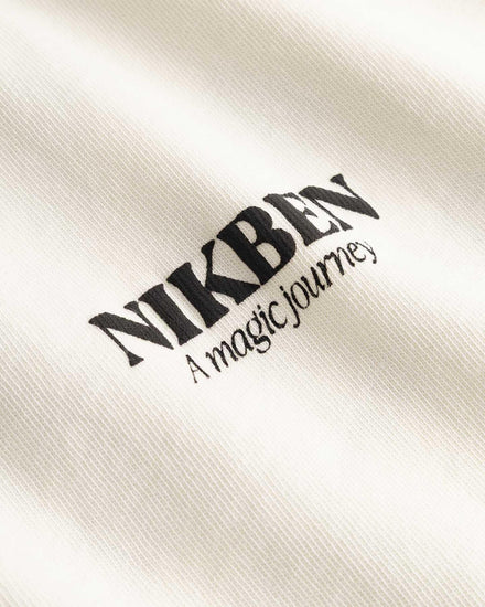 Nikben Magic Journey tee cream herr t-shirt broderad text