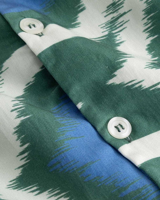 Marana shirt grön mönstrad herrskjorta med vita knappar
