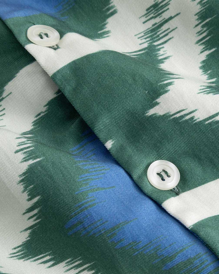 Marana shirt grön mönstrad herrskjorta med vita knappar
