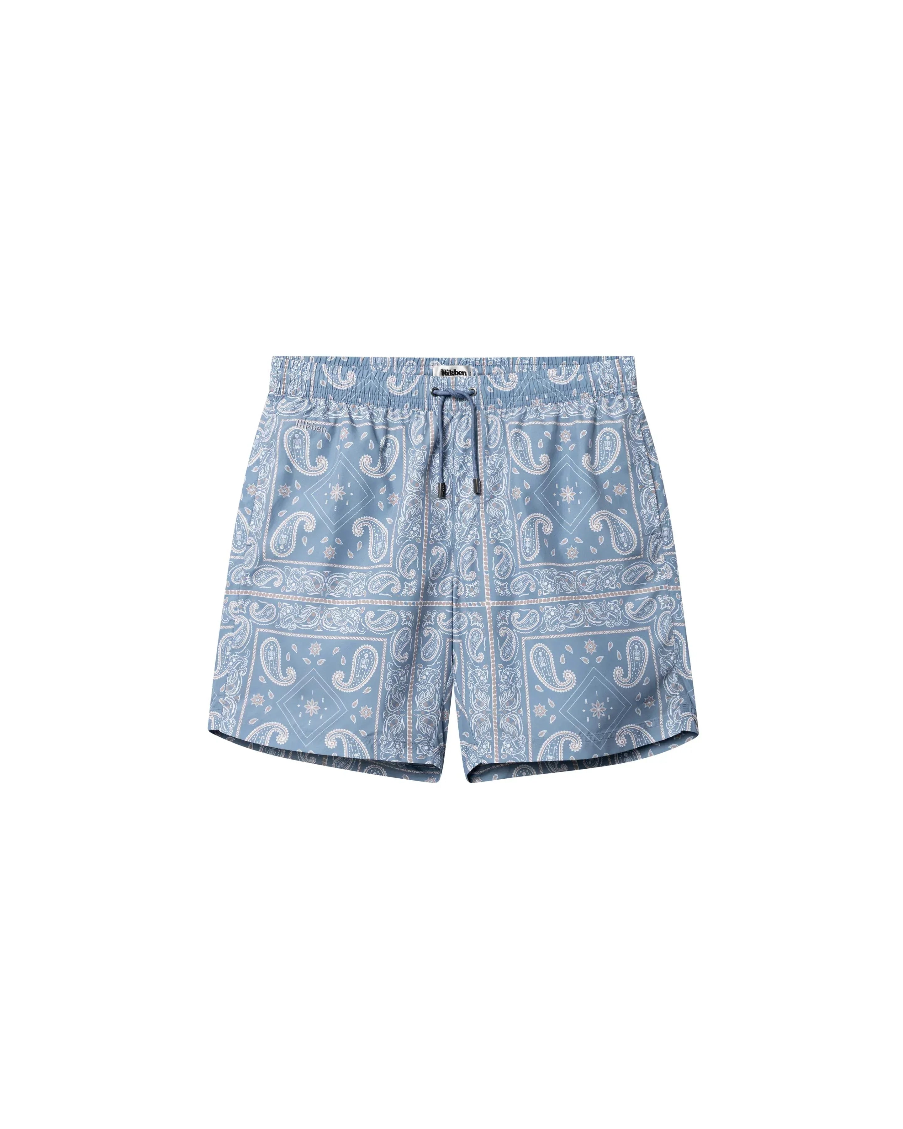 El Pino Quatro badshorts herr ljusblå paisleymönster