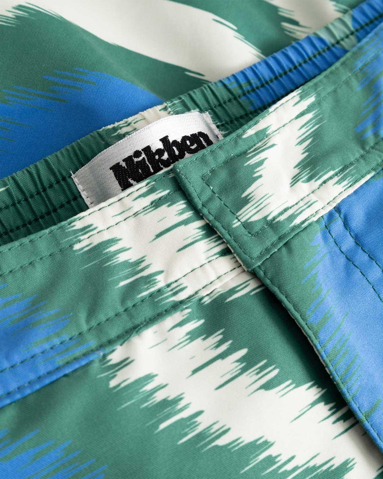 Nikben Marana Swim badbyxor grön mönstrad herr
