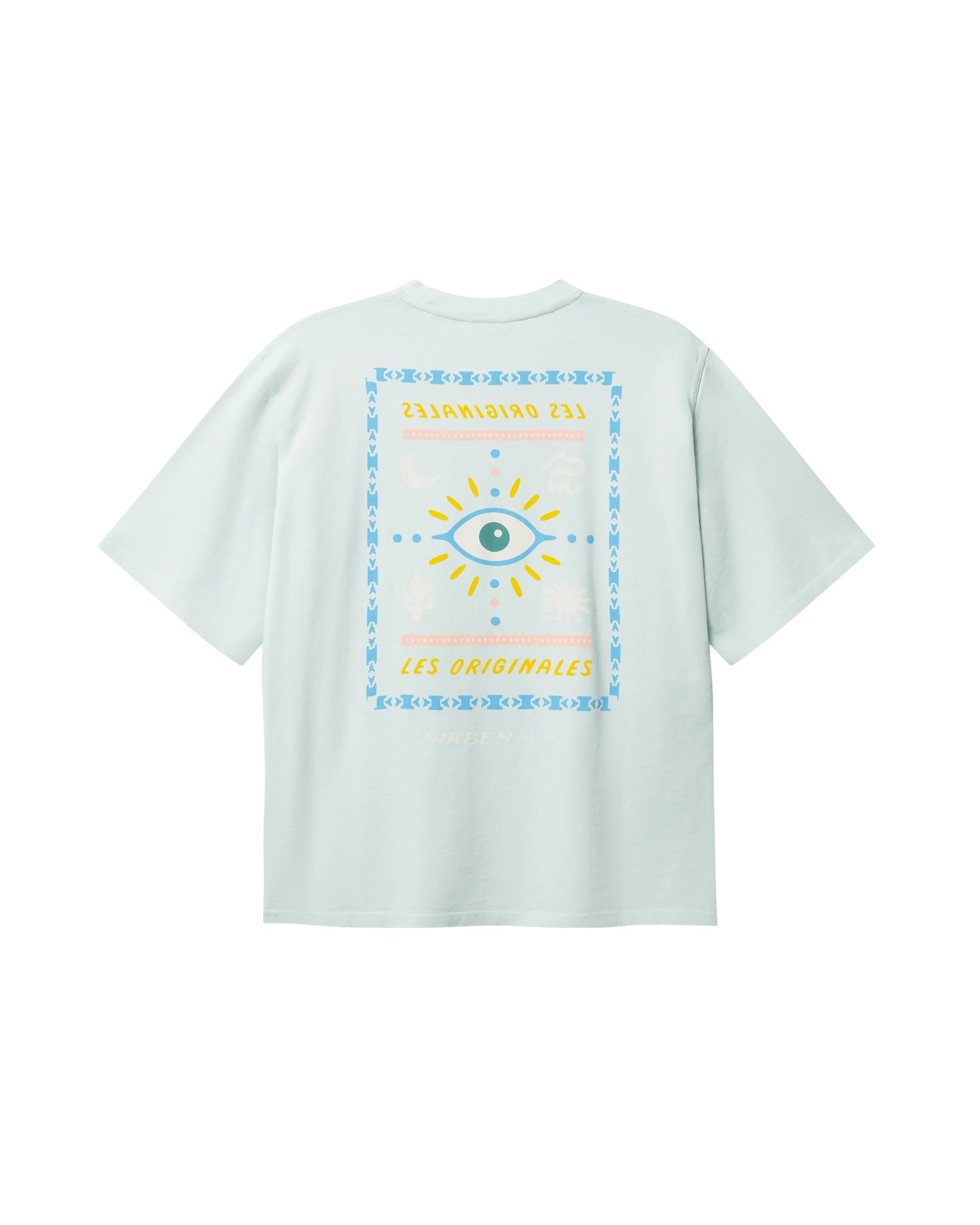 Mirage Tee t-shirt pale blue herr med grafiskt tryck på ryggen