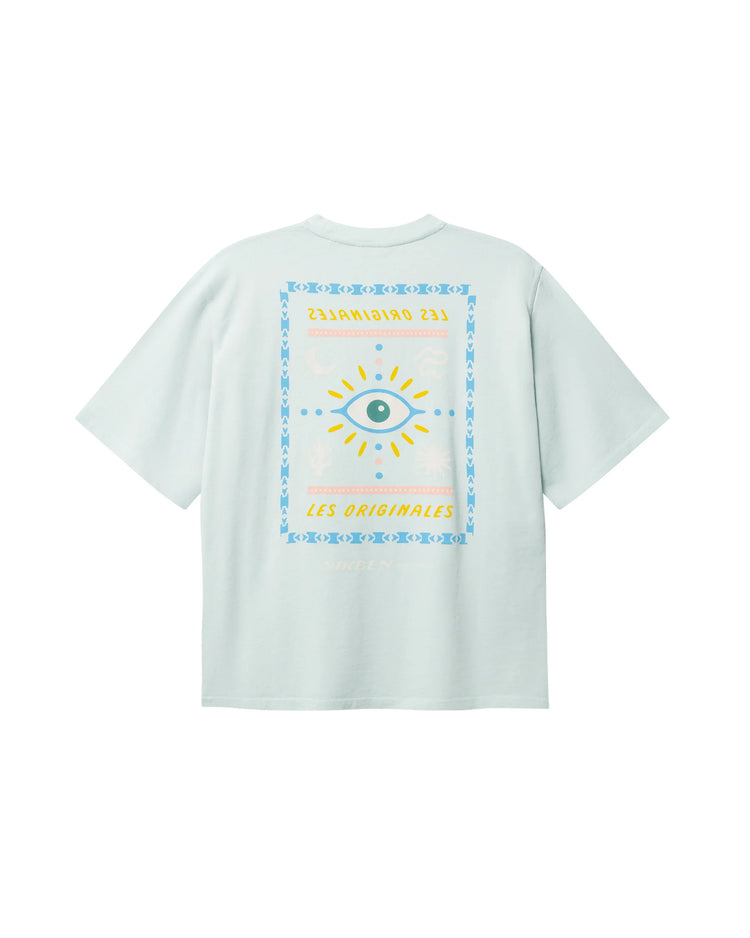 Mirage Tee t-shirt pale blue herr med grafiskt tryck på ryggen