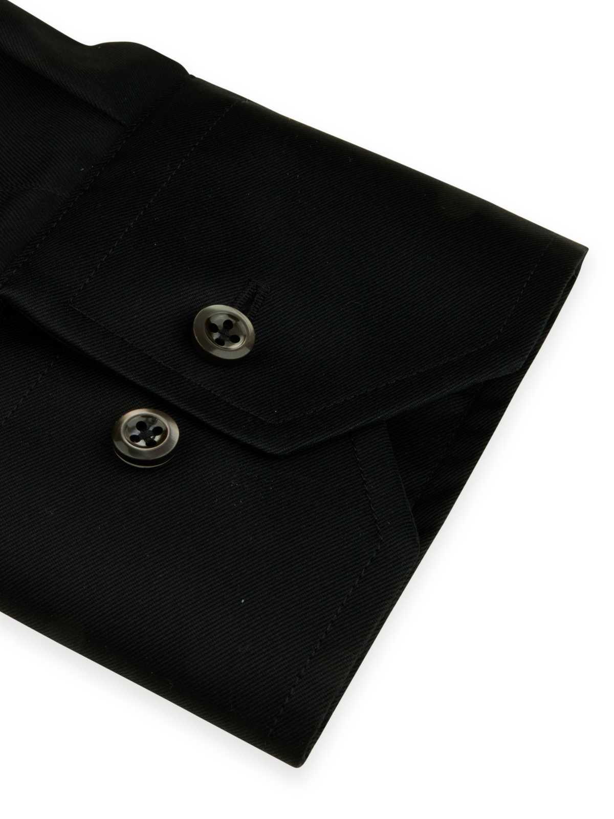 Twillskjorta Slimline - Svart – detalj manschett