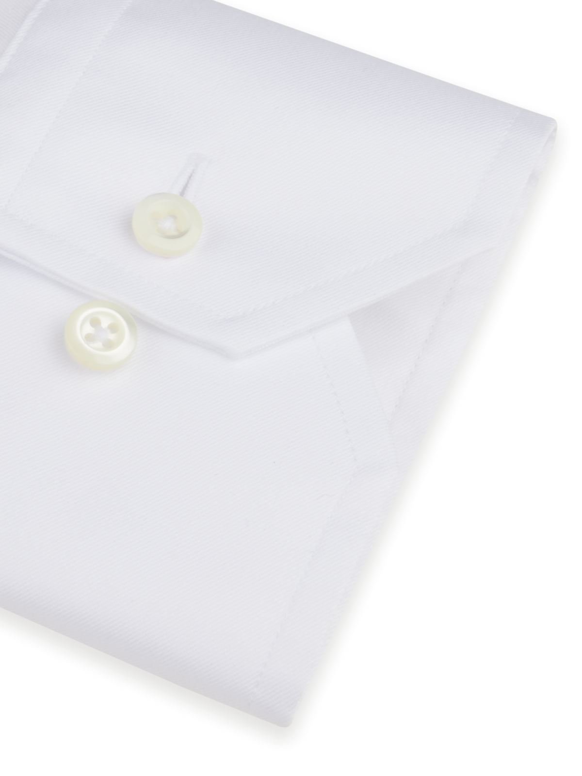 Twillskjorta Slimline, XL-ärmar - Vit – detalj manschett