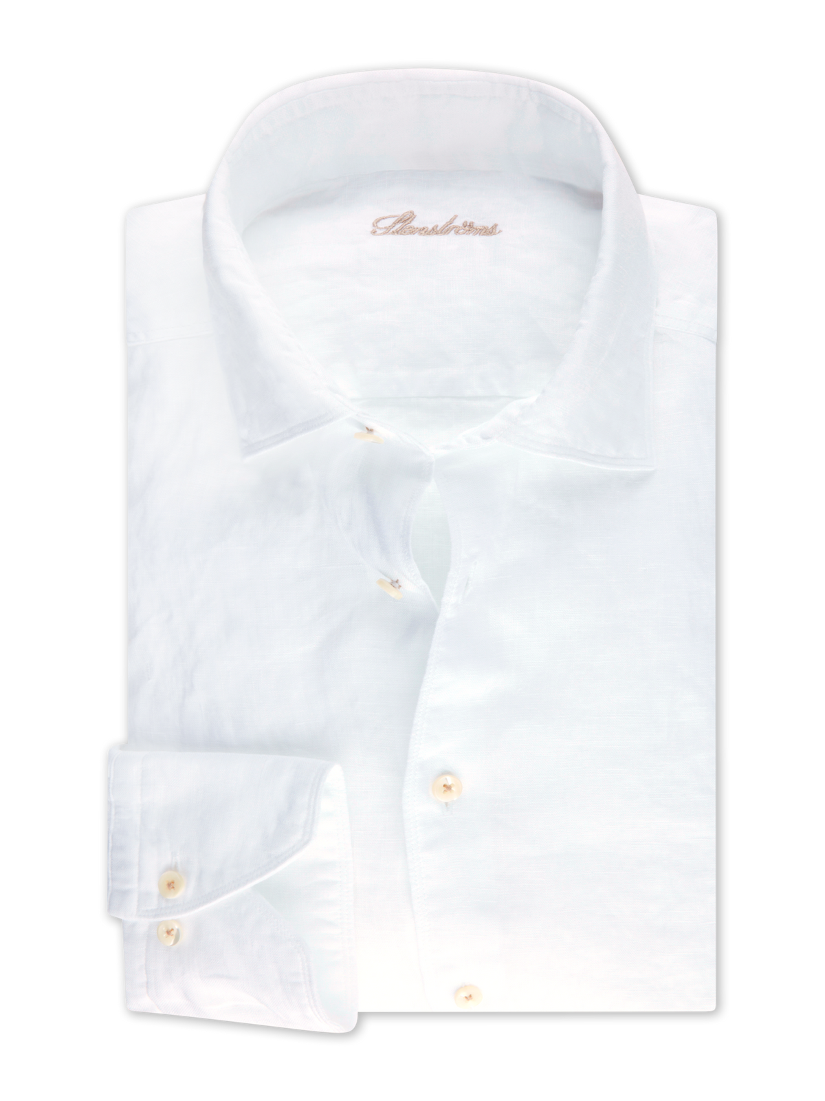 Linneskjorta Slimline - Vit – framsida