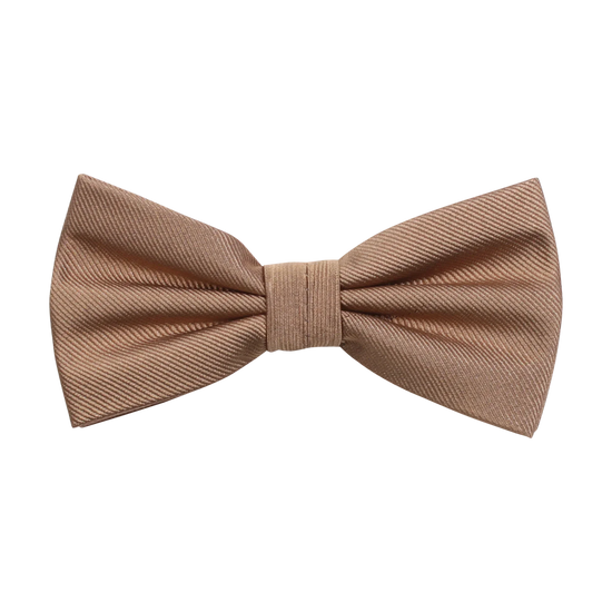 Beige fluga för herr, elegant accessoar med diskret mönster och klassisk design.