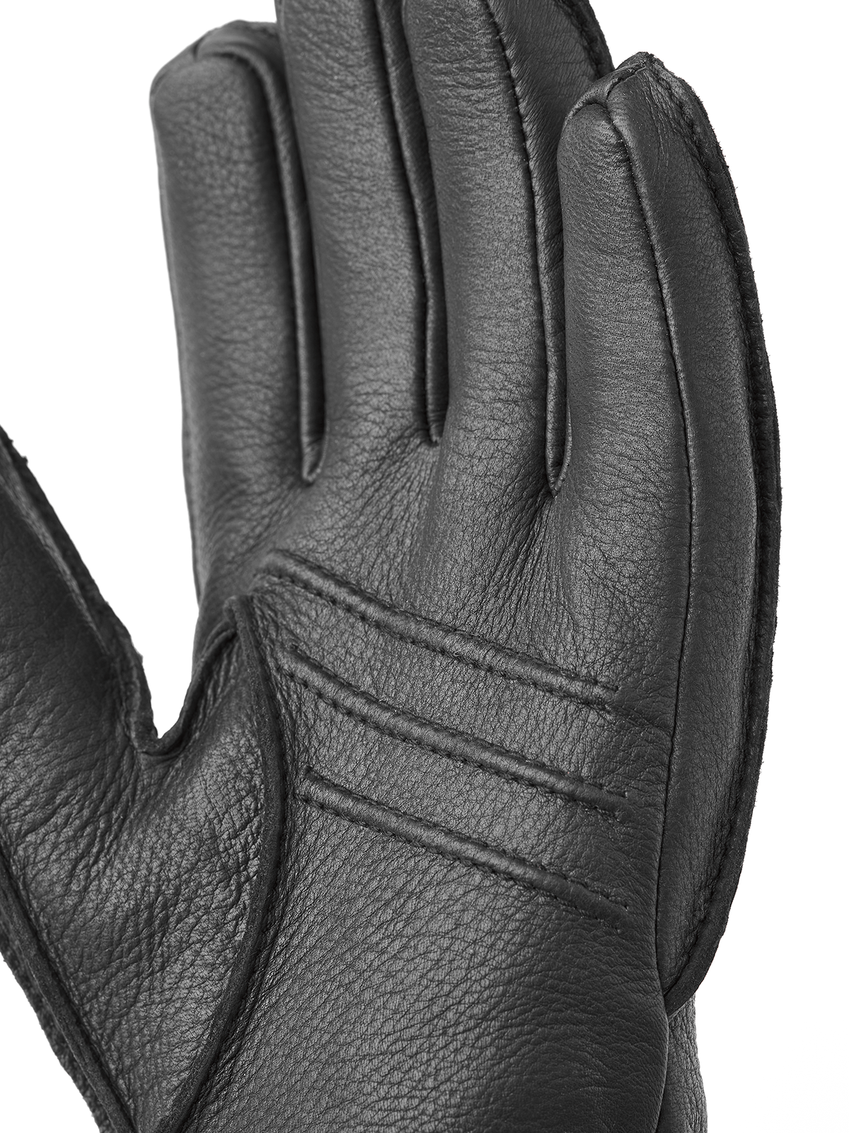 Deerskin Primaloft Rib herrhandske i hjortskinn - Svart – bild 3