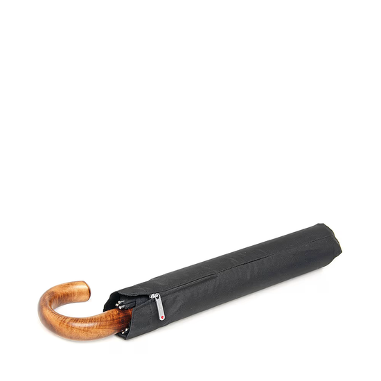 Svart paraply med trähandtag herr