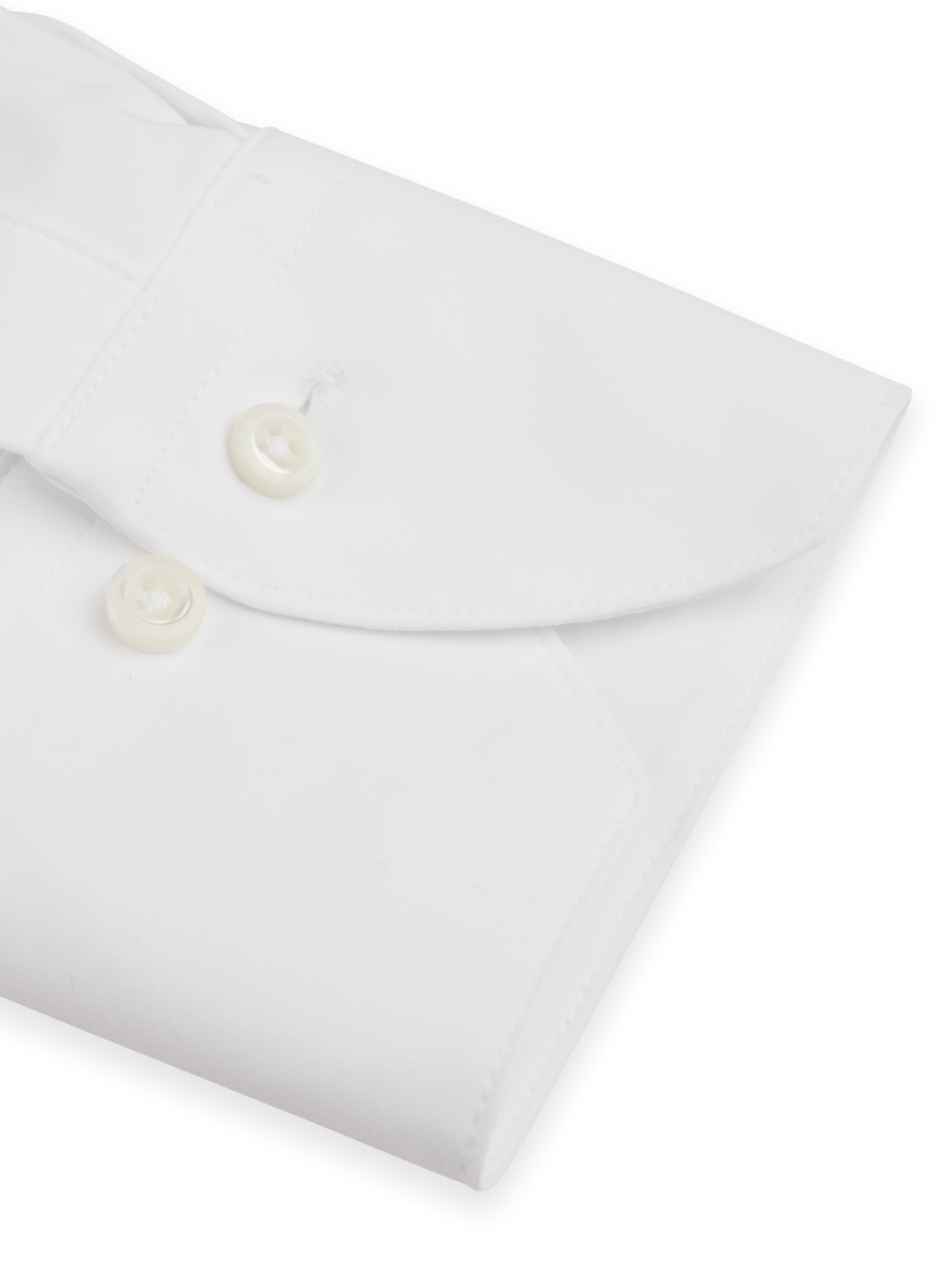 Active stretchskjorta Slimline - Vit – detalj manschett