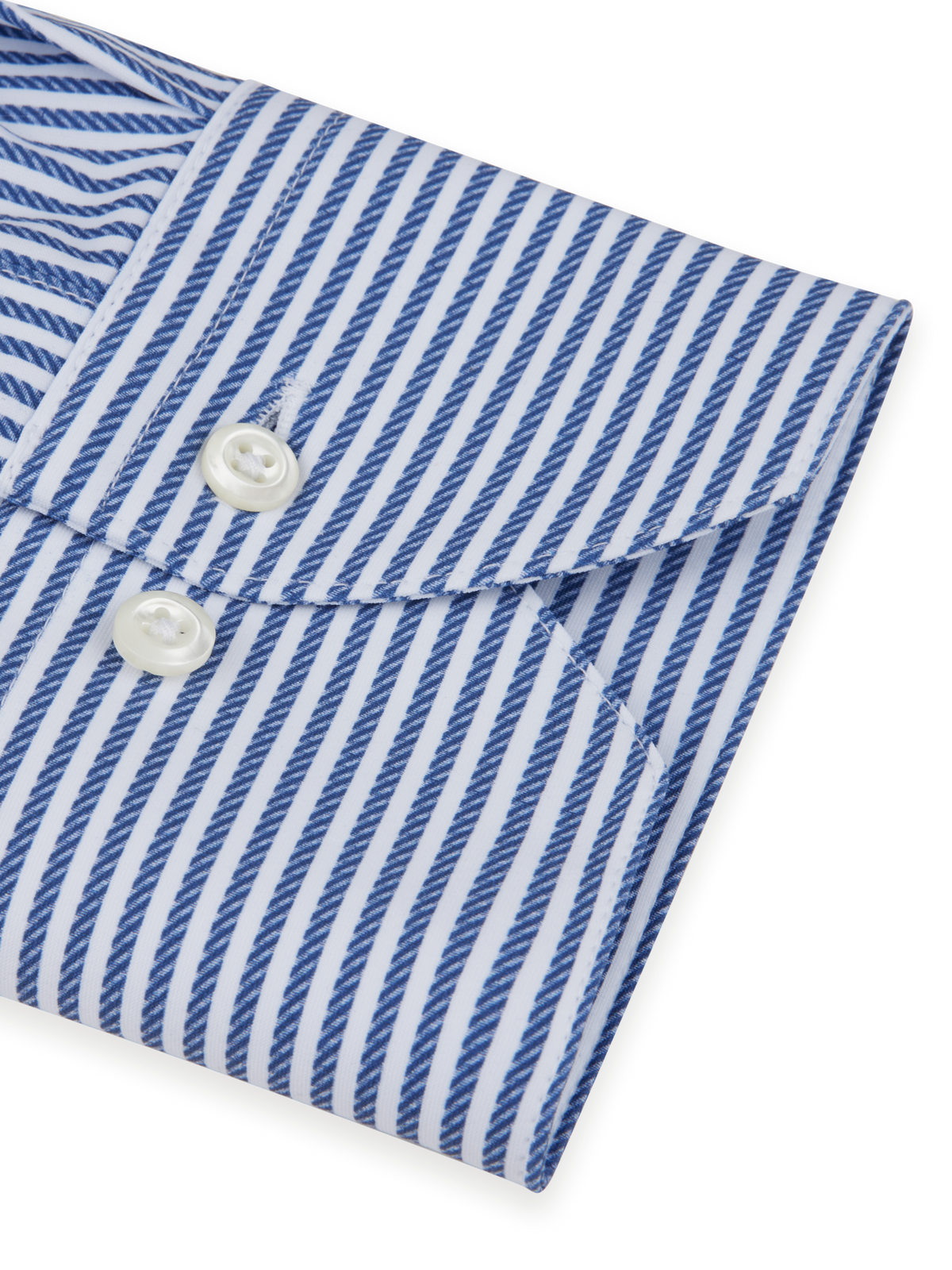 Randig jerseyskjorta Slimline - Mörkblå – bild