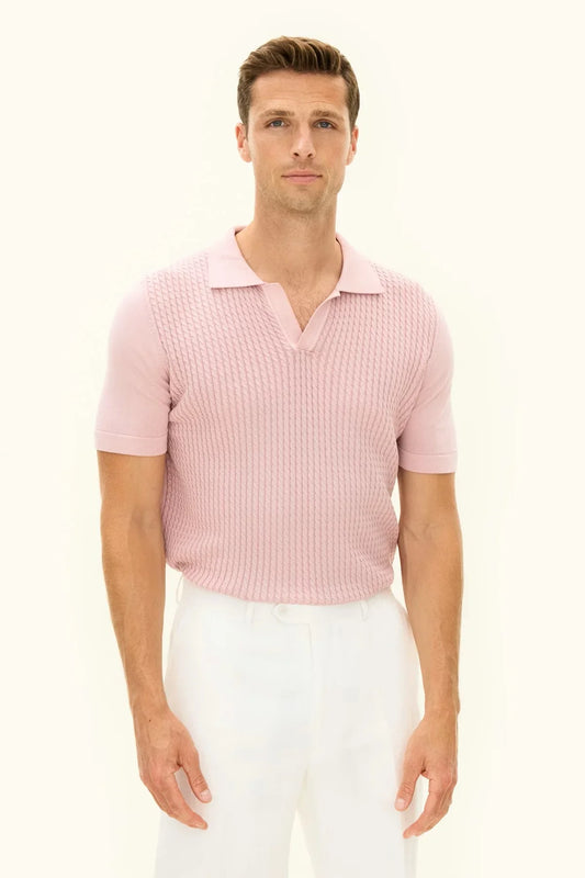 Alf poloshirt kort ärm desert rose herr