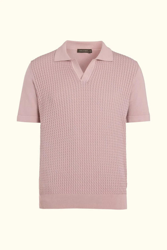 Oscar Jacobson Alf poloshirt kort ärm desert rose herr