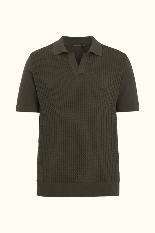 Oscar Jacobson Alf poloshirt herr grön kort ärm