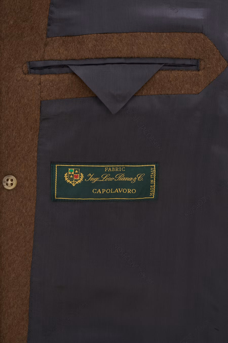 Sicily Double Breasted Coat - Brown Leaf