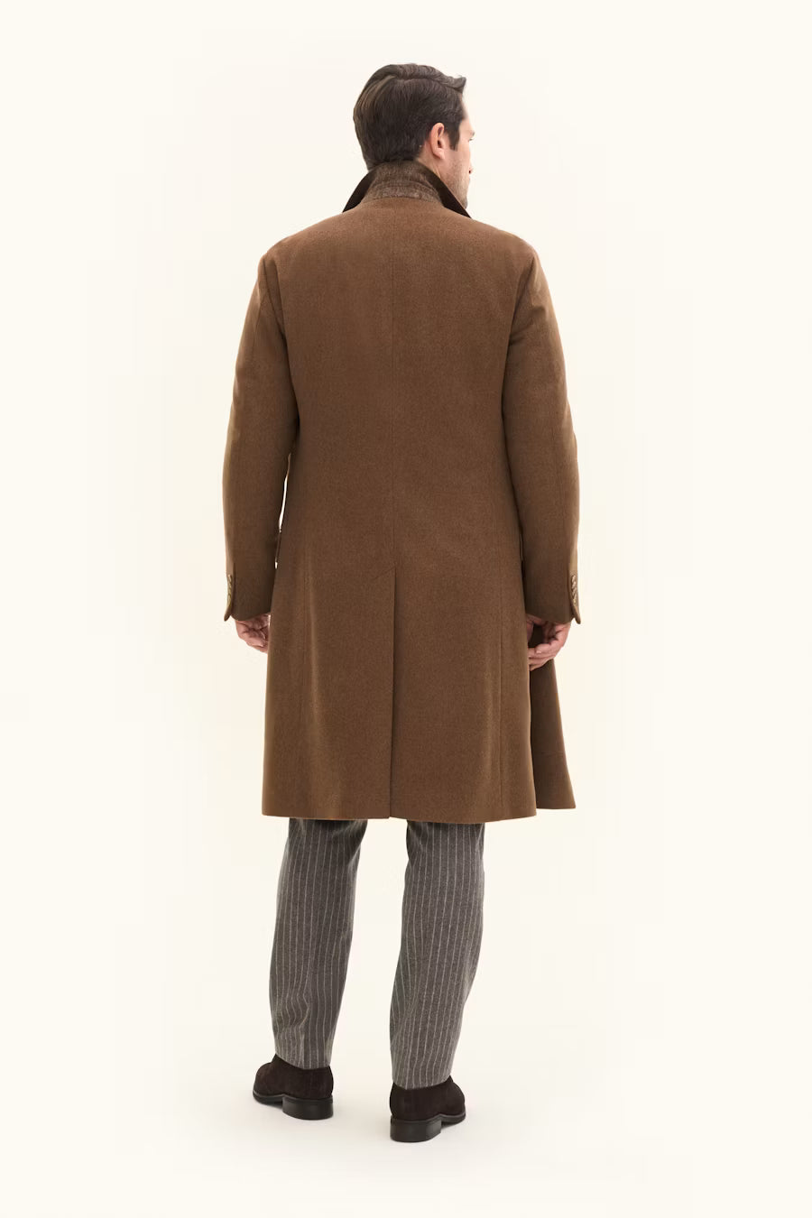 Sicily Double Breasted Coat - Brown Leaf