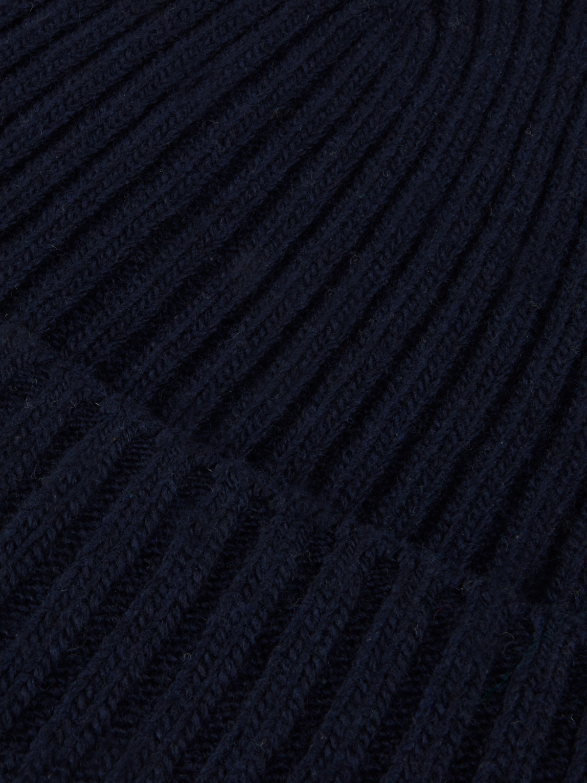 Merinoullsmössa - Marinblå – detalj