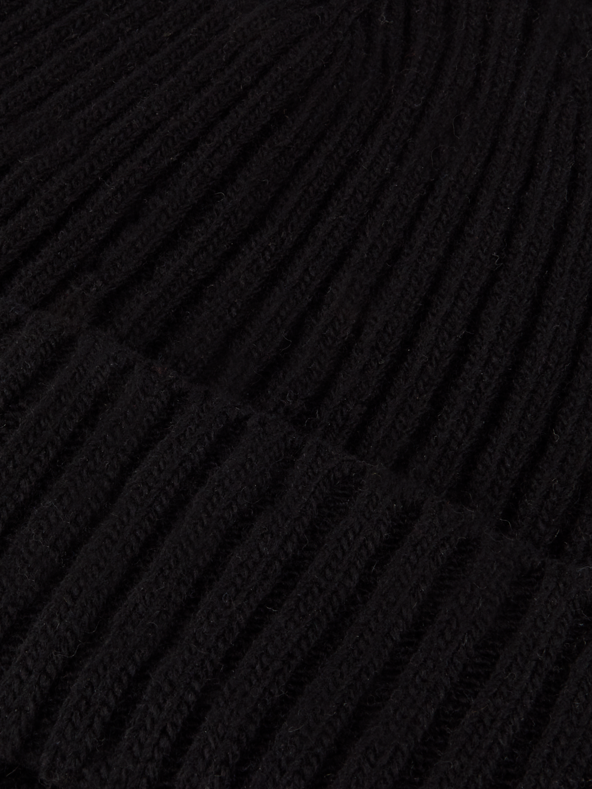 Merinoullsmössa - Svart – detalj