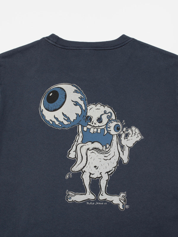 Roy T-Shirt Freaky - Dark Blue – närbild