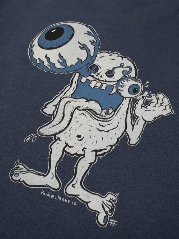 Roy T-Shirt Freaky - Dark Blue – närbild
