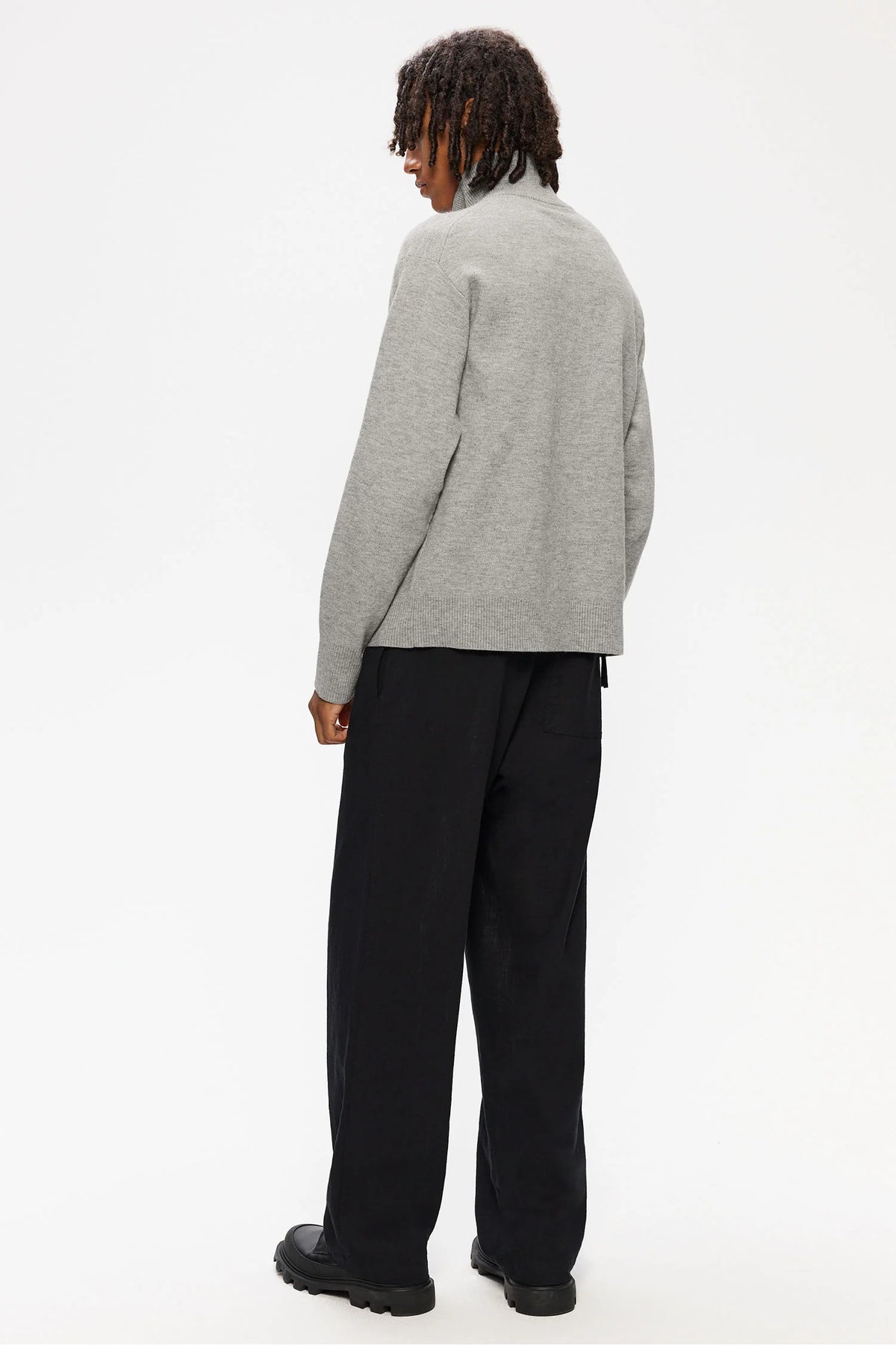 Agne stickad tröja - Grey melange
