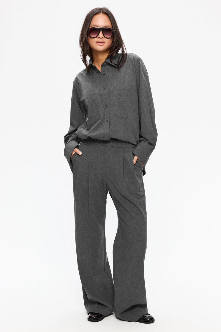 Ambel Women´s blouse - Mid Grey Melange