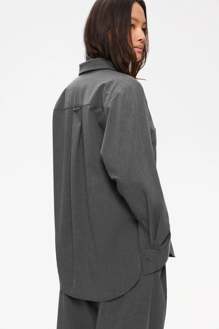 Ambel Women´s blouse - Mid Grey Melange