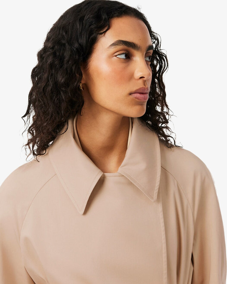 Oversized Water-Repellent Trench Coat - X6F