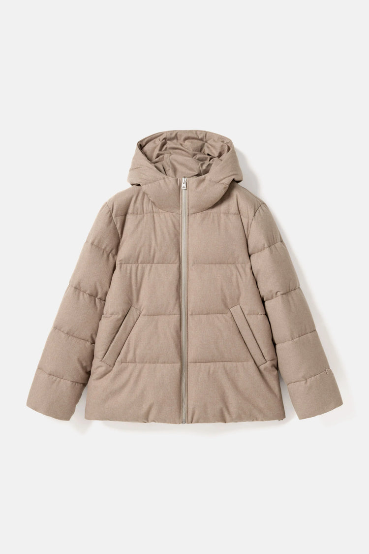 Bjarne Puffer Jacket - Beige Melange