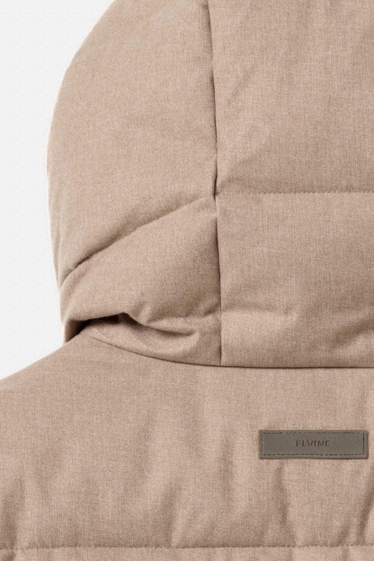 Bjarne Puffer Jacket - Beige Melange