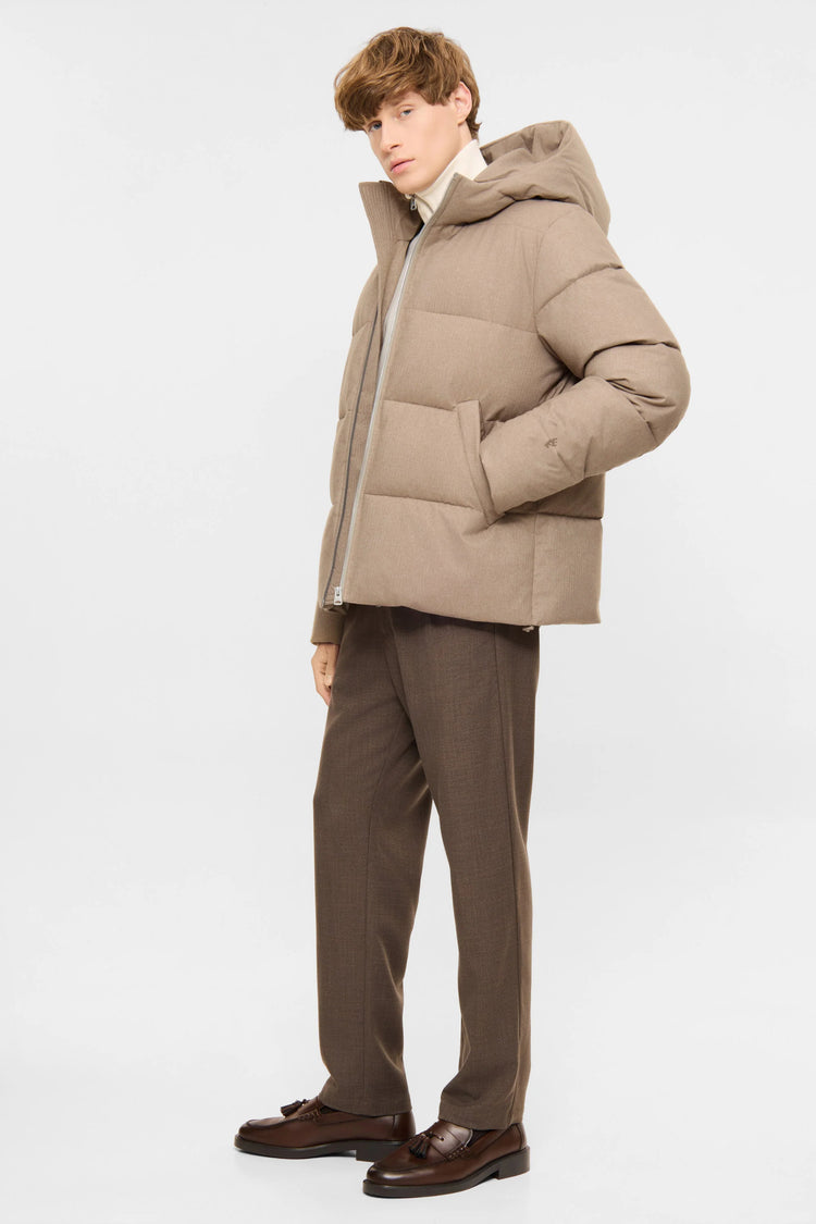 Bjarne Puffer Jacket - Beige Melange