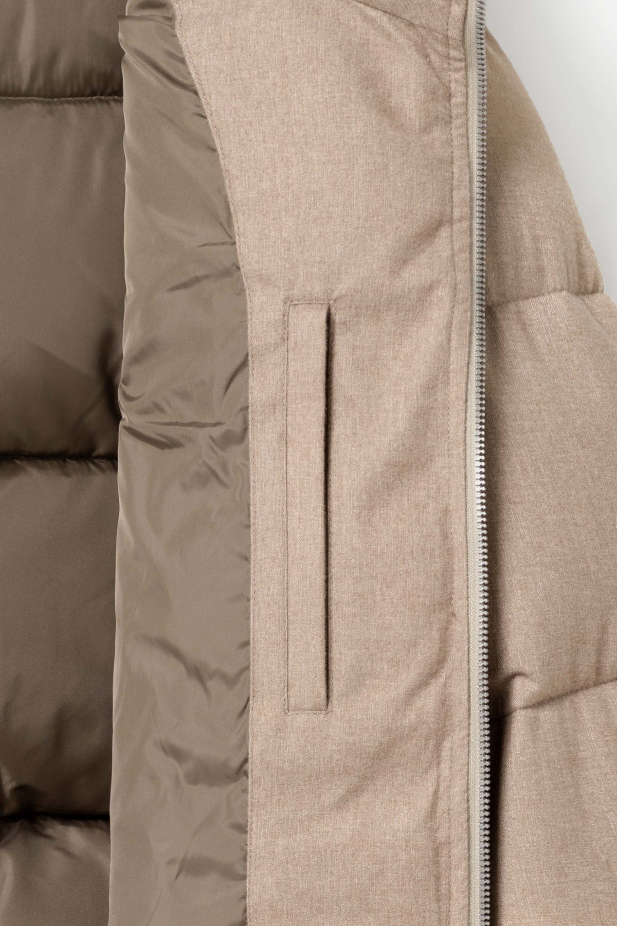 Bjarne Puffer Jacket - Beige Melange
