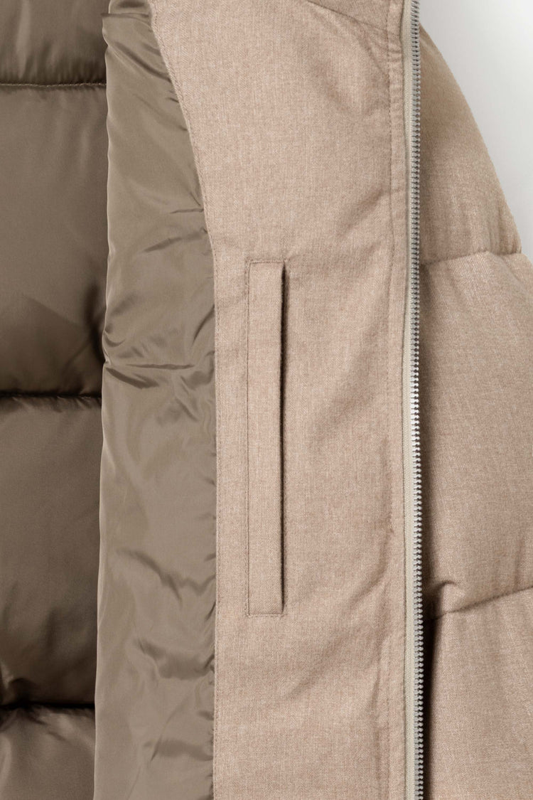 Bjarne Puffer Jacket - Beige Melange
