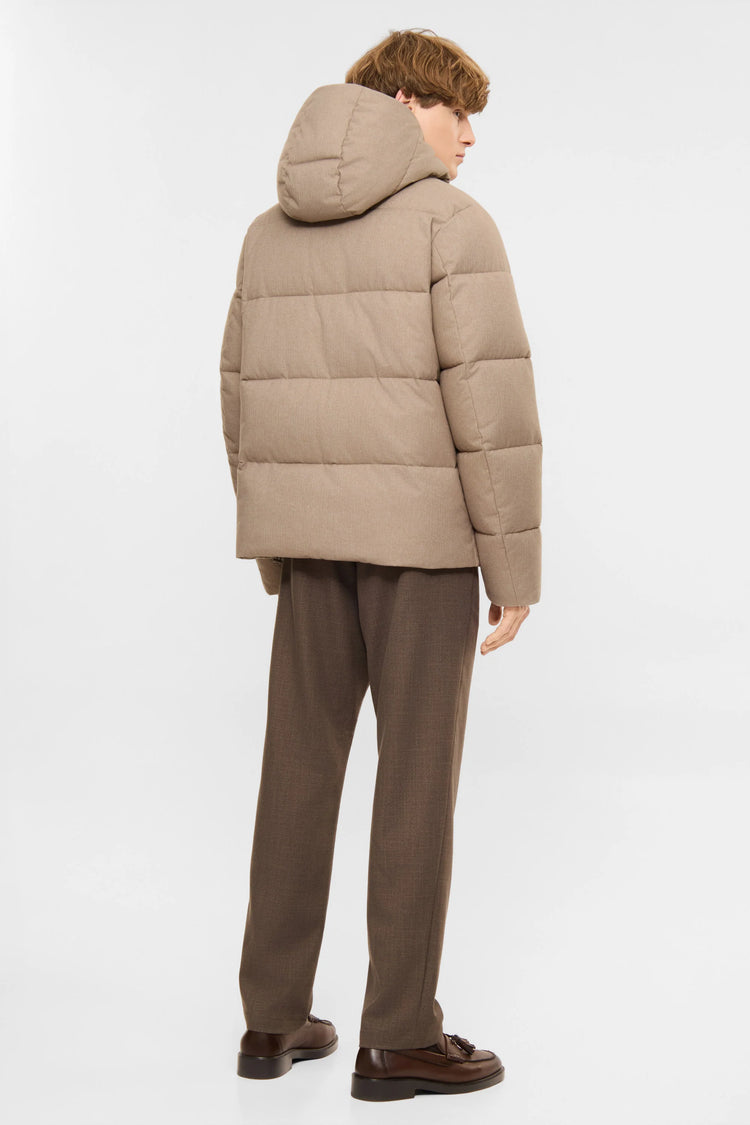 Bjarne Puffer Jacket - Beige Melange