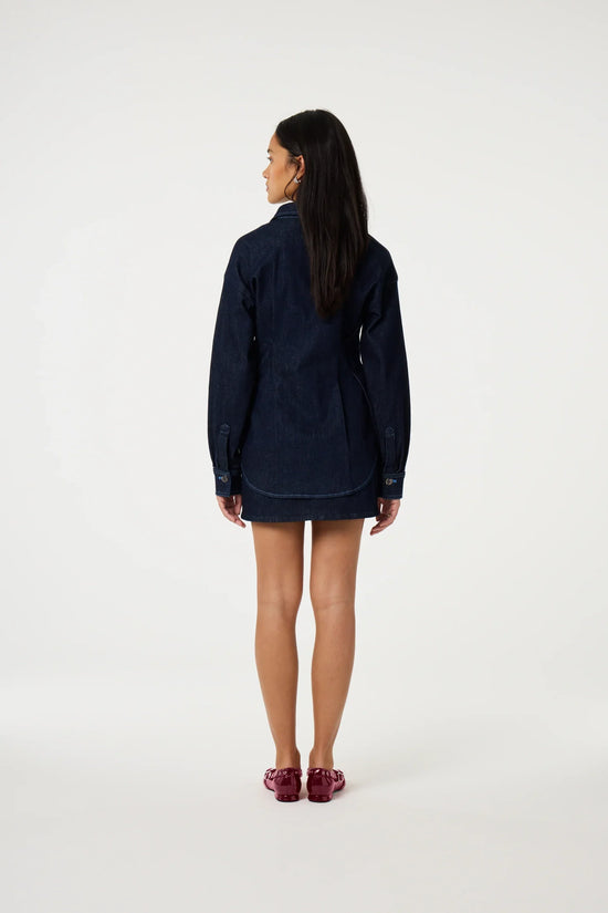 Irina Blouse mörkblå denimskjorta dam