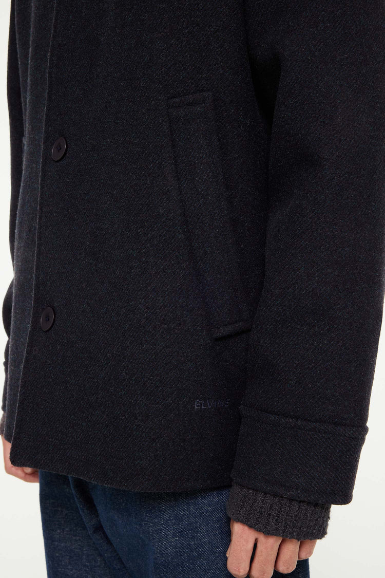 Ciaran Wool Jacket - Navy Melange