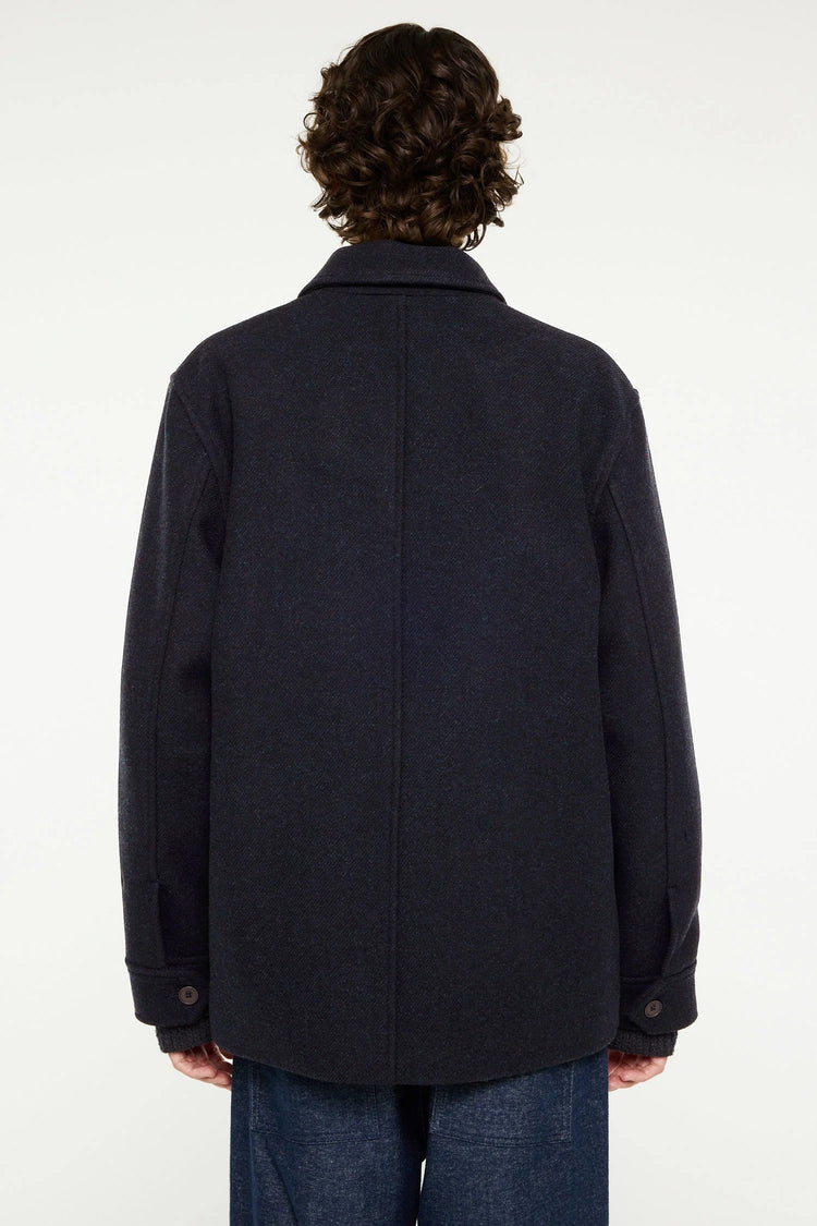 Ciaran Wool Jacket - Navy Melange