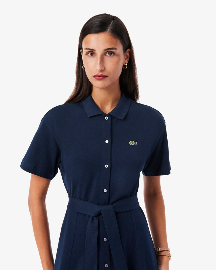 Piké-klänning - Marinblå