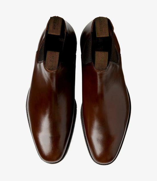 Bruna chelsea boots herr läderskor