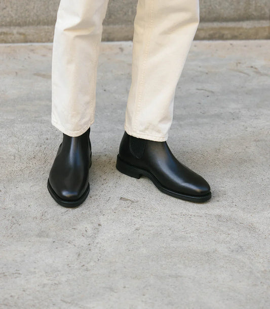 Emsworth svarta chelseaboots herrskor läder