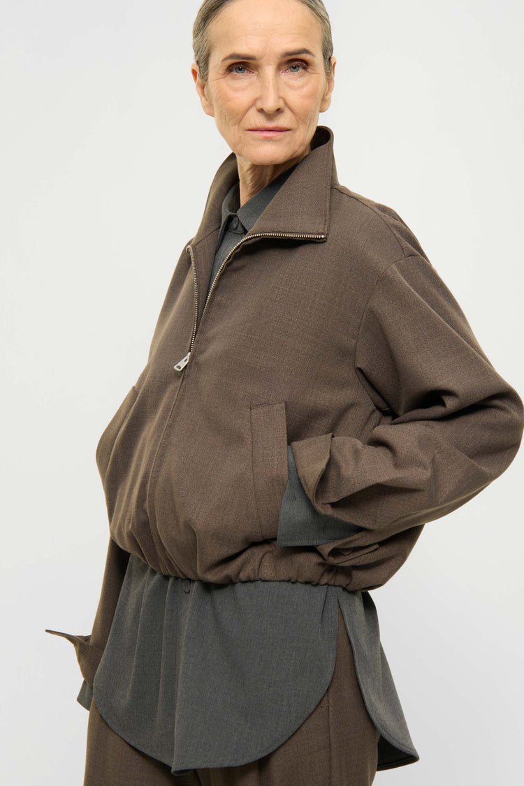 Enya Women´s overshirt - brown melange