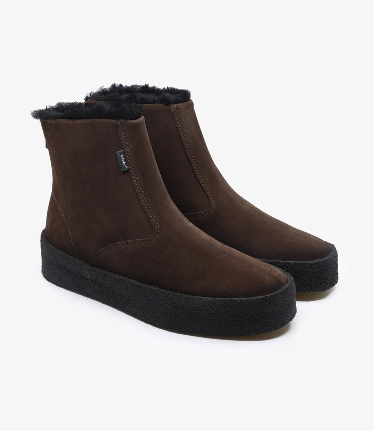 CURLING  S - BROWN SUEDE