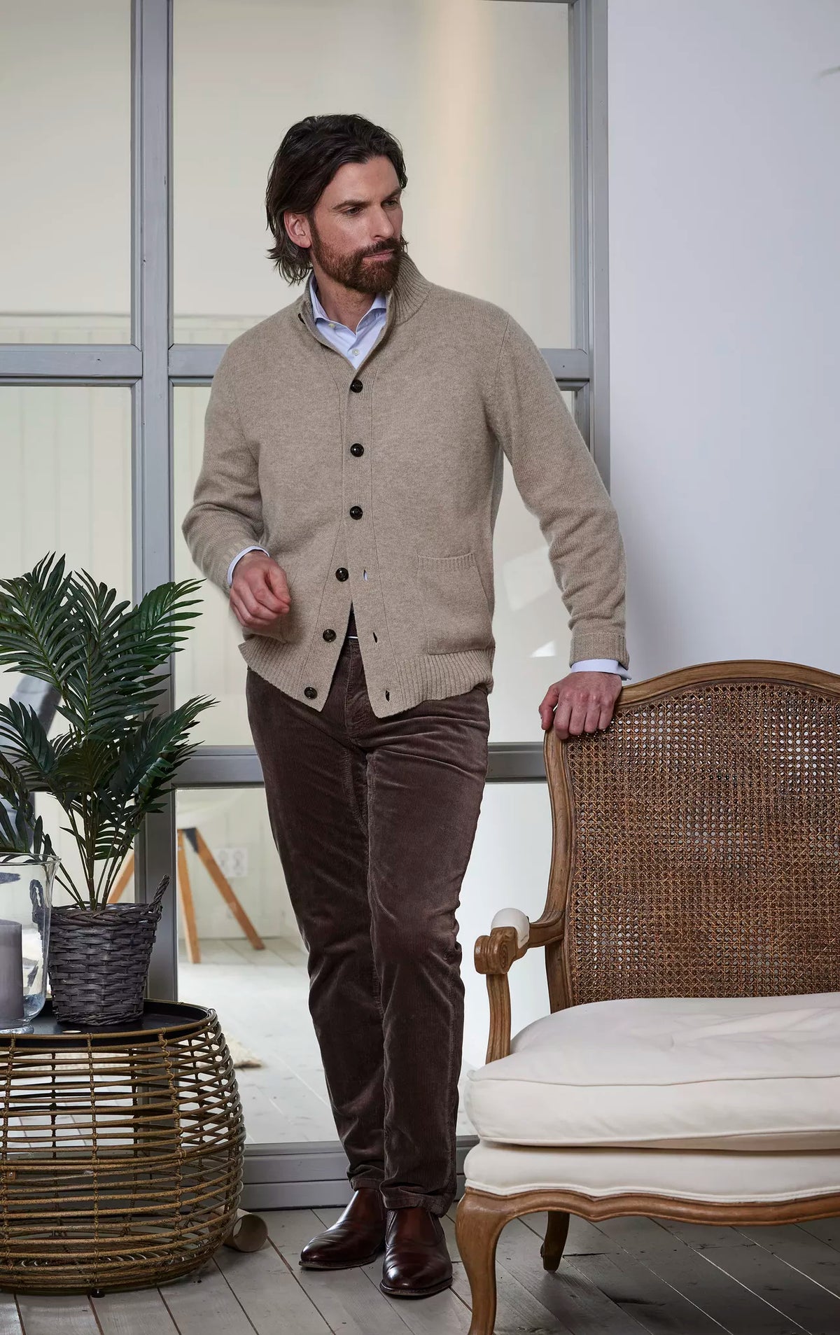 Geelong Cardigan - Sand