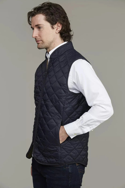 Coredo quiltad väst navy herr ytterplagg