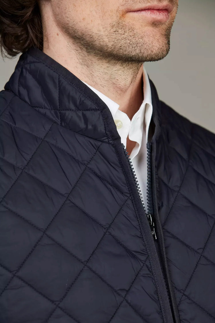 Coredo quiltad väst navy herr